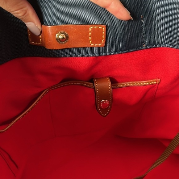 Dooney & Bourke Navy Nylon Shopper Bag Style #: IN437NV Lightweight Tote - Picture 8 of 10